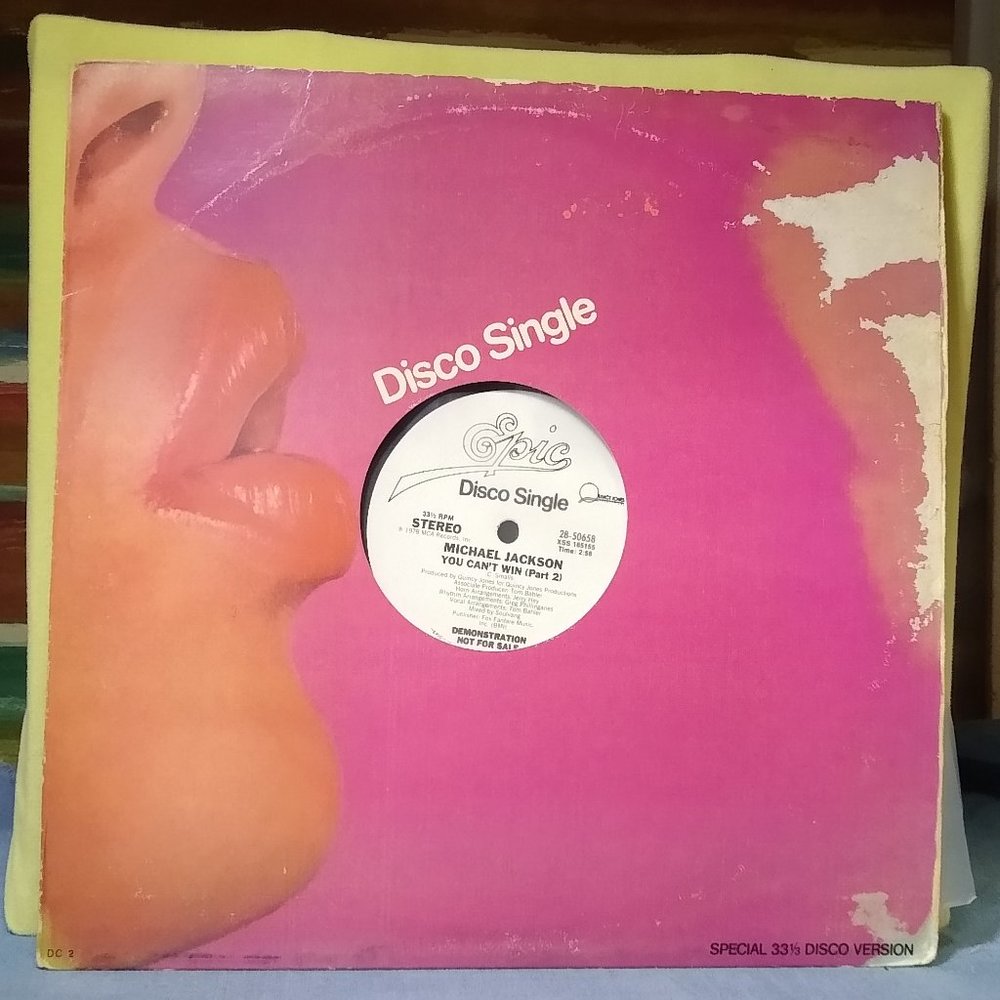 Michael Jackson You Can't Win white label Promo 1978 RARE single Vinyl record